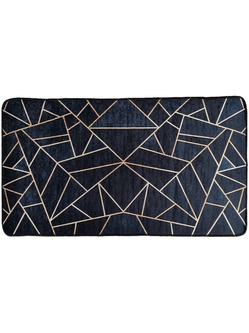 Lot de Carpettes Grafic Noir/Doré 50x80cm - Kiabi Lot de Carpettes Grafic Noir/Doré 50x80cm - Kiabi