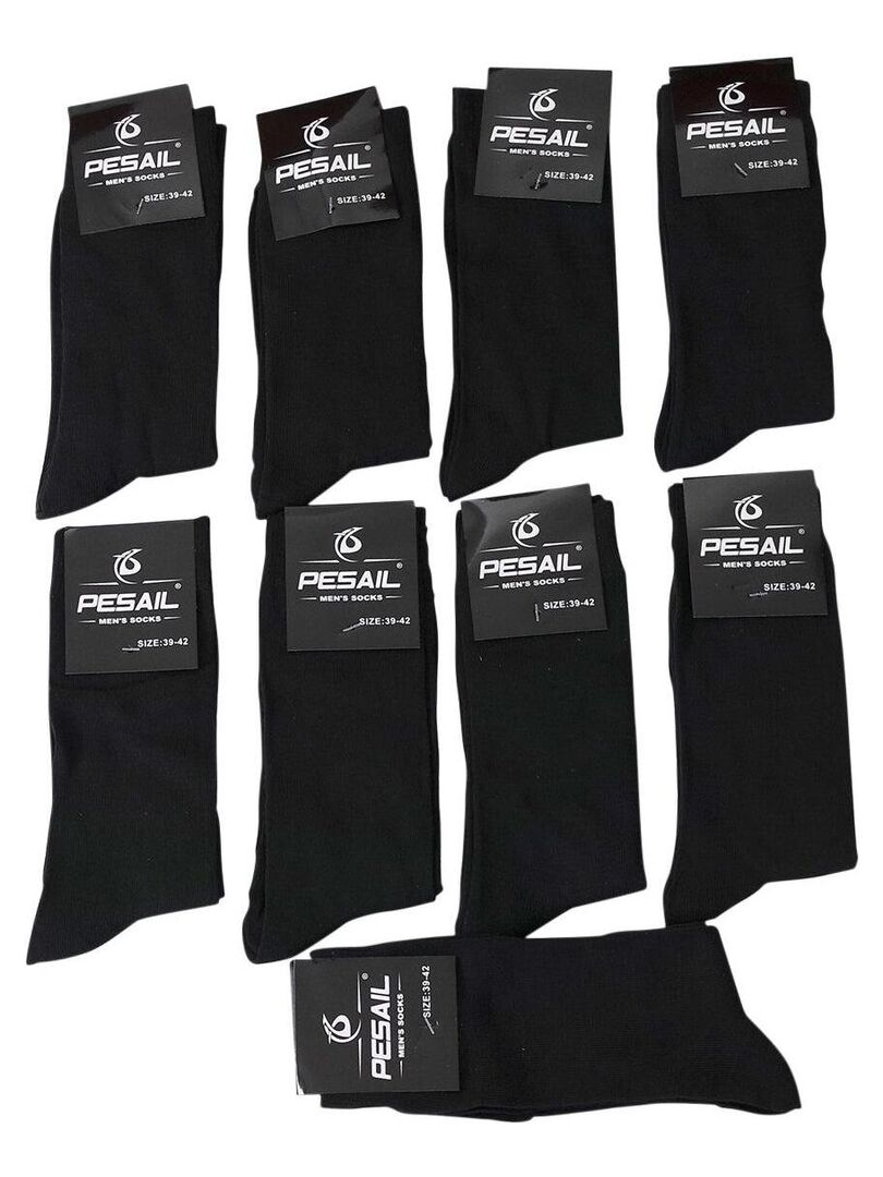 Lot De Chaussettes En Coton Lot De Paires Noir Kiabi