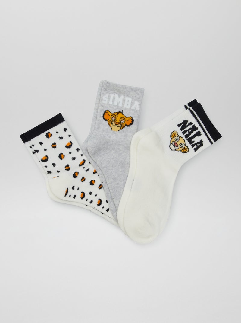 Lot de chaussettes imprimées 'Le Roi Lion' - 3 paires Blanc - Kiabi