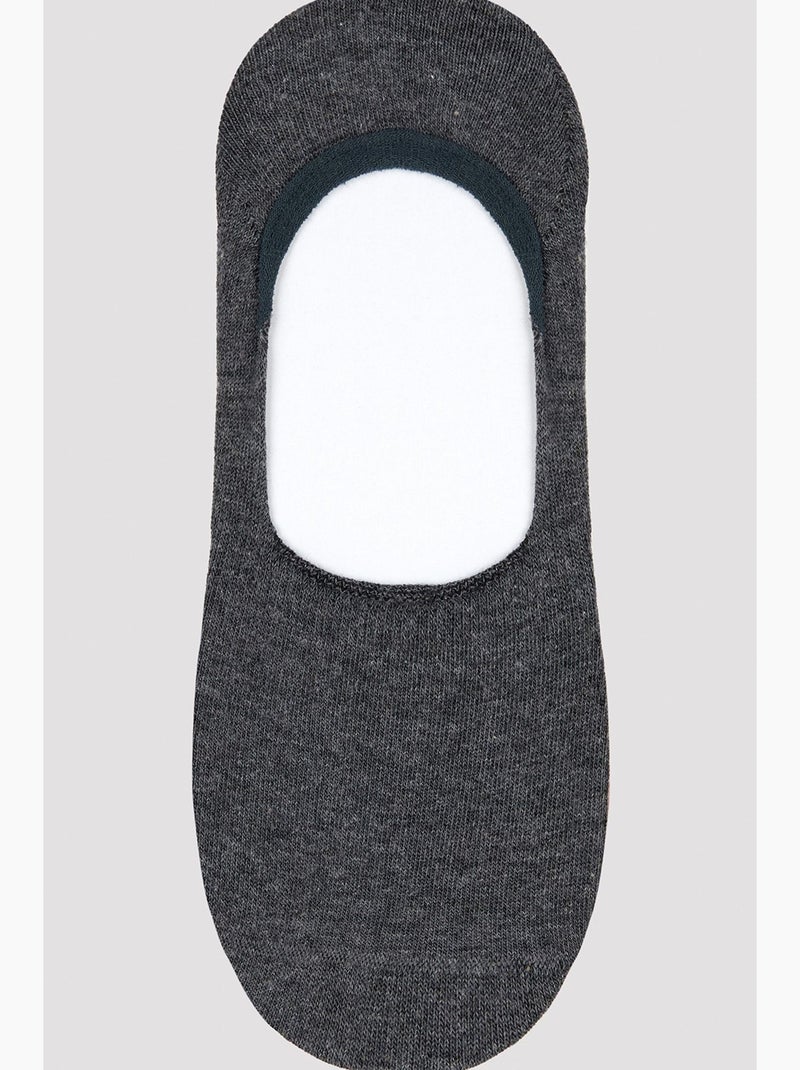 Lot de chaussettes invisibles helios homme penti Gris Noir - Kiabi