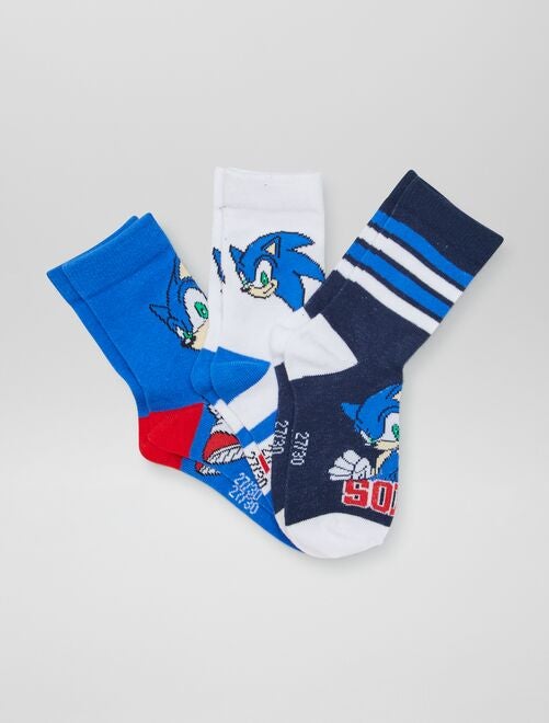 Lot de chaussettes 'Sonic' - 3 paires - Kiabi