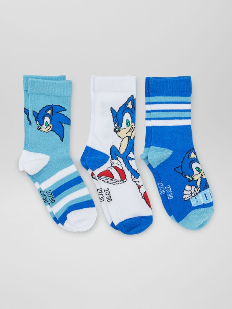 Lot de 5 Paires de chaussettes Sonic bébé- Taille 27/30 - Sonic
