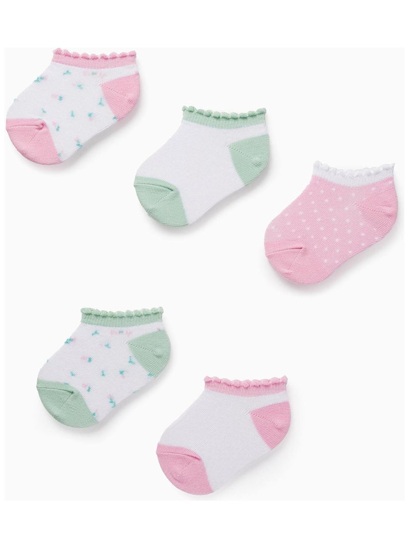 Lot de cinq paires de socquettes pour bébé fille ESSENTIALS LINE Multicolore - Kiabi