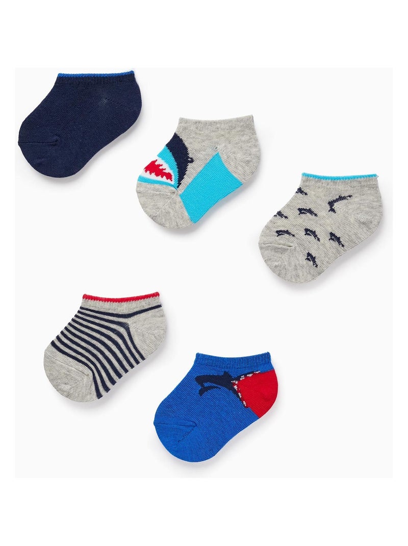 Lot de cinq paires de socquettes pour bébé garçon ESSENTIALS LINE Multicolore - Kiabi