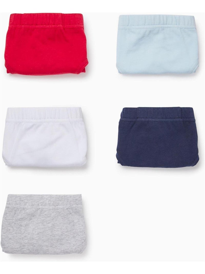 Lot de cinq slips unis pour garçon ESSENTIALS LINE Multicolore - Kiabi