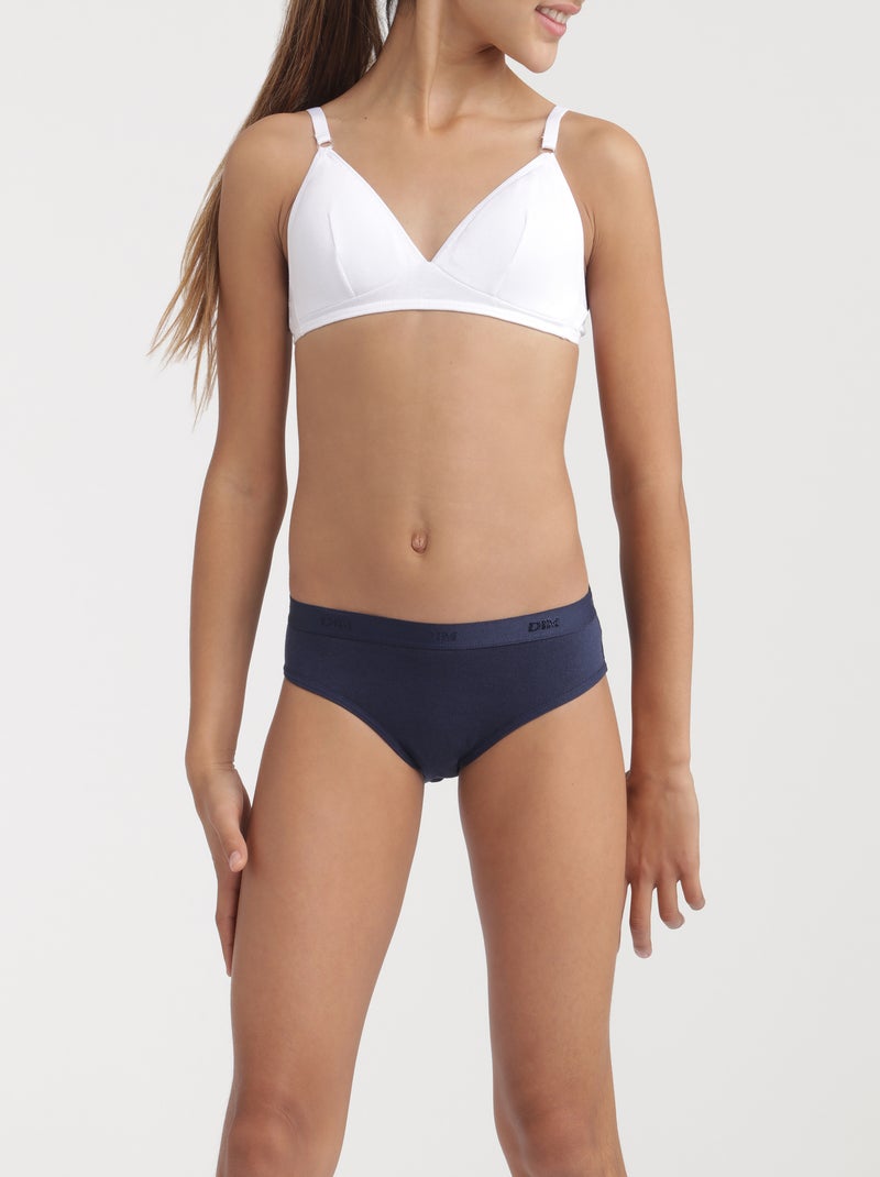 Lot de de 3 culottes coton Les Pockets Rose - Kiabi