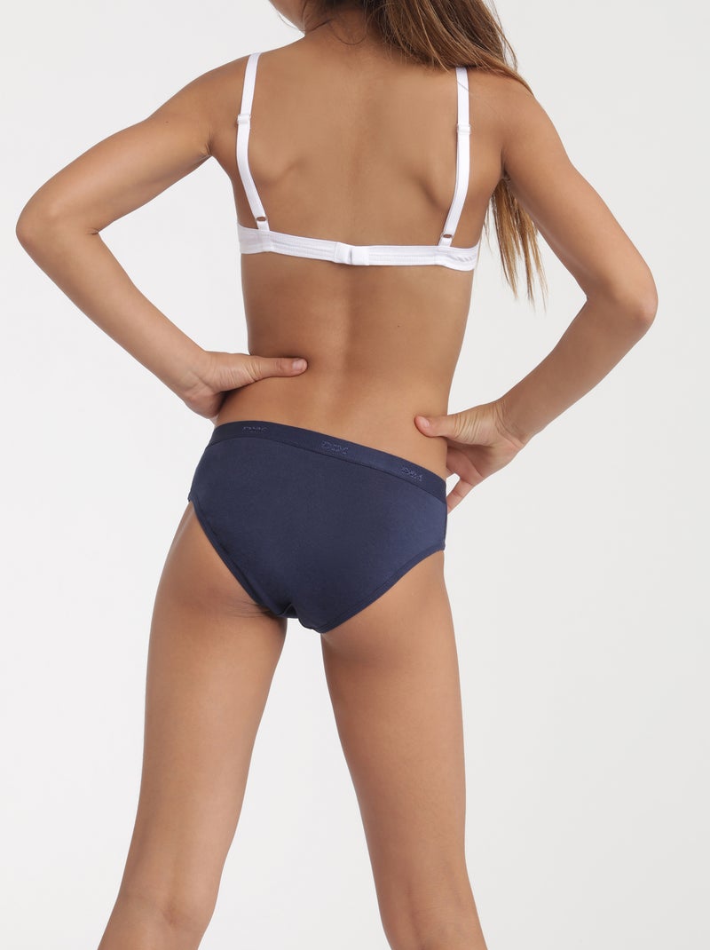 Lot de de 3 culottes coton Les Pockets Rose - Kiabi