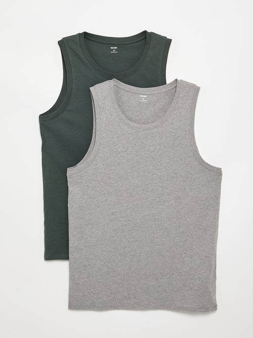 Lot de débardeur en maille jersey - 2 pièces - Kiabi Lot de débardeur en maille jersey - 2 pièces - Kiabi