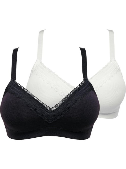 Lot de deux brassières agathe sans complexe lingerie - Kiabi Lot de deux brassières agathe sans complexe lingerie - Kiabi