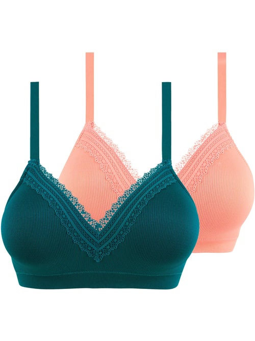 Lot de deux brassières agathe sans complexe lingerie - Kiabi Lot de deux brassières agathe sans complexe lingerie - Kiabi