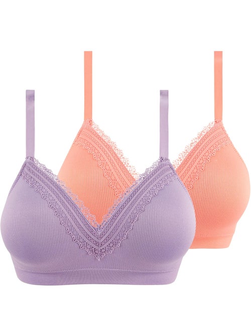 Lot de deux brassières agathe sans complexe lingerie - Kiabi Lot de deux brassières agathe sans complexe lingerie - Kiabi