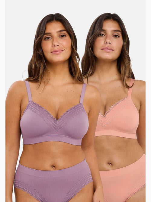 Lot de deux brassières agathe sans complexe lingerie - Kiabi Lot de deux brassières agathe sans complexe lingerie - Kiabi