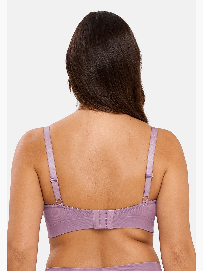 Lot de deux brassières agathe sans complexe lingerie Violet/Rose - Kiabi