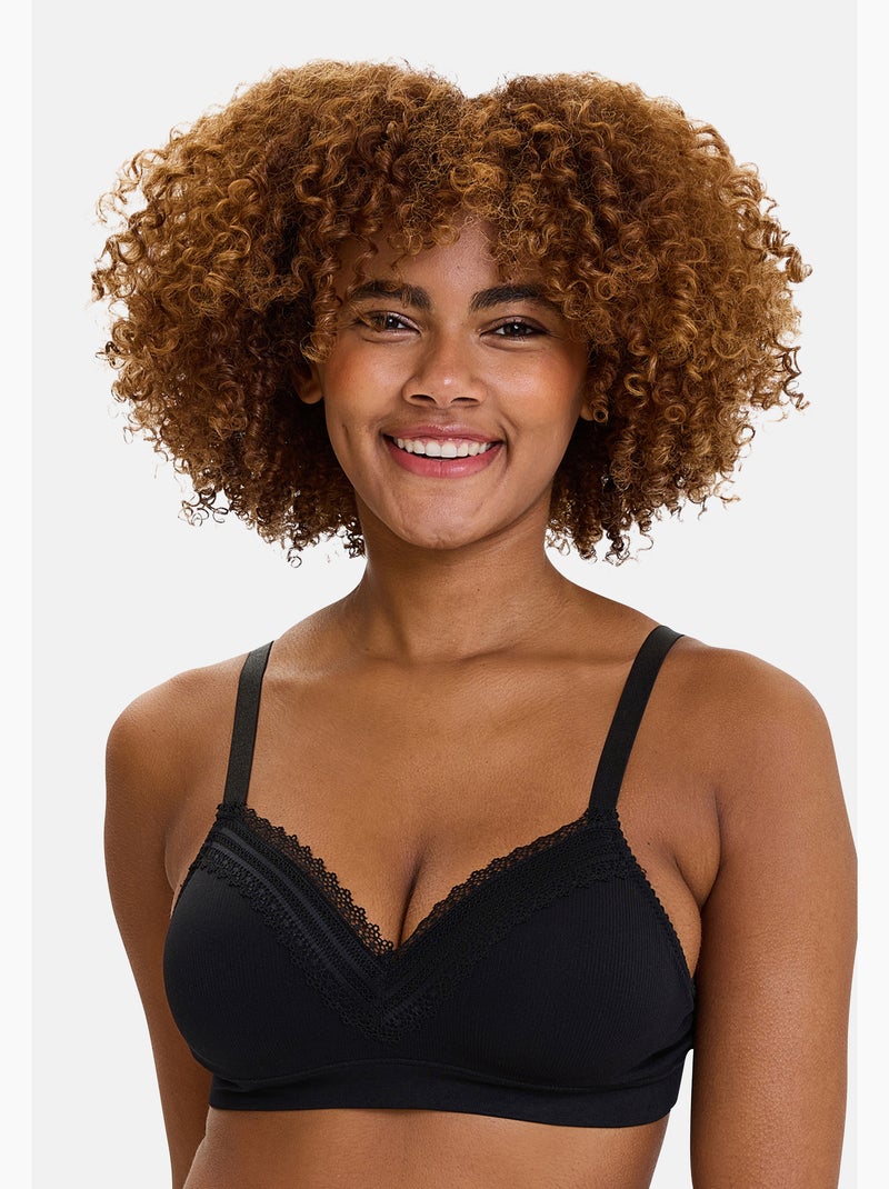 Lot de deux brassières Agathe Sans Complexe Noir Ecru - Kiabi