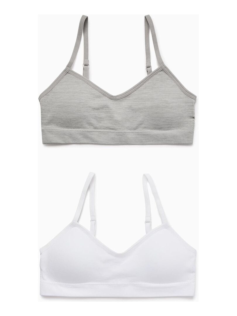 Lot 2 brassières bretelles larges parme fille | La Halle