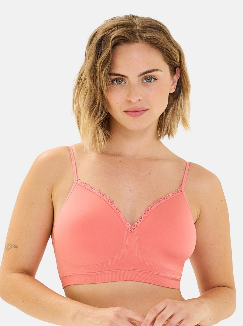 Lot de deux brassières Zen Attitude Billet Doux Rose - Kiabi