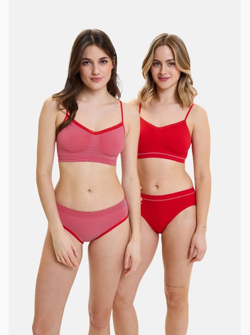Lot de deux brassières zen attitude billet doux - Kiabi Lot de deux brassières zen attitude billet doux - Kiabi