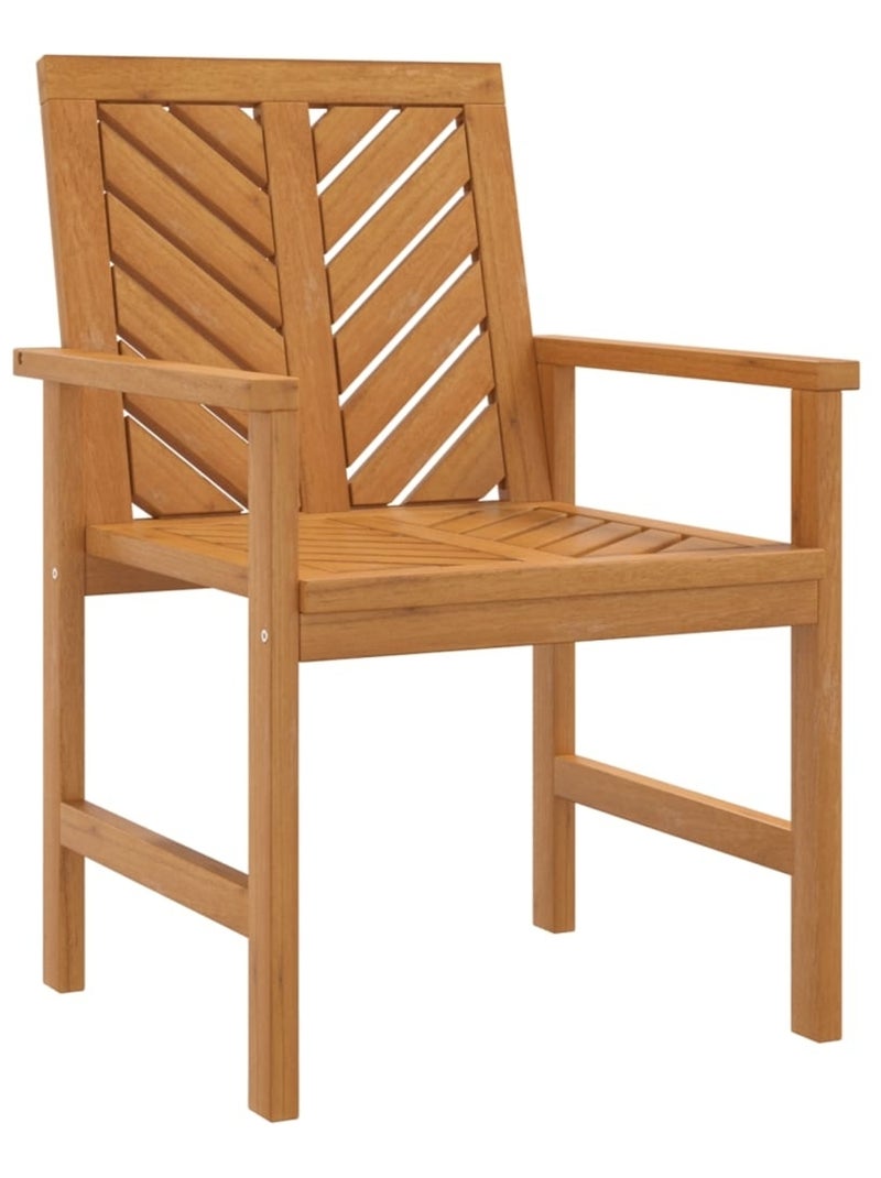 Lot de deux chaises de jardin en bois d'acacia Marron clair - Kiabi