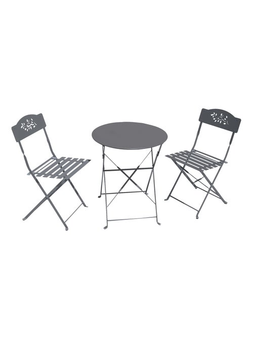 Lot de deux chaises de jardin pliante en acier - Kiabi