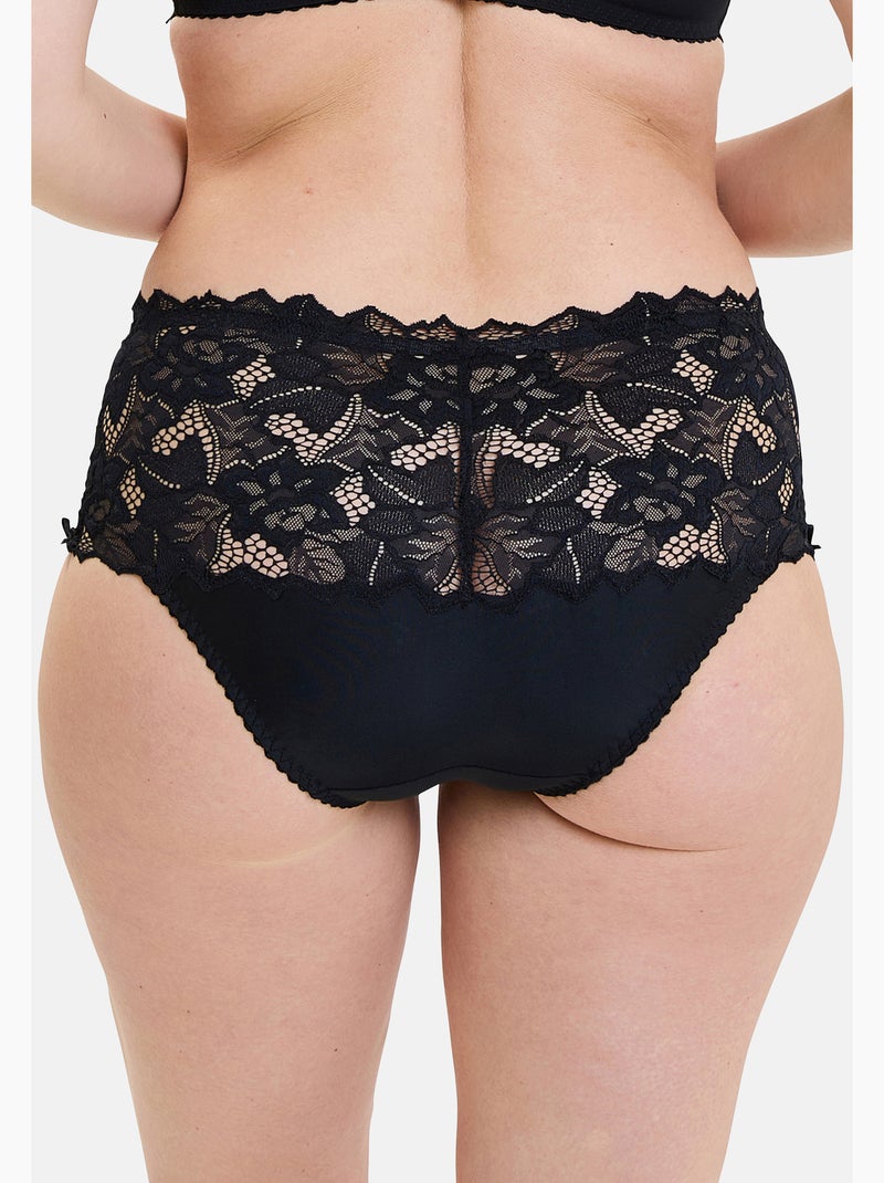 Lot de deux culottes arum sans complexe Blanc Noir - Kiabi