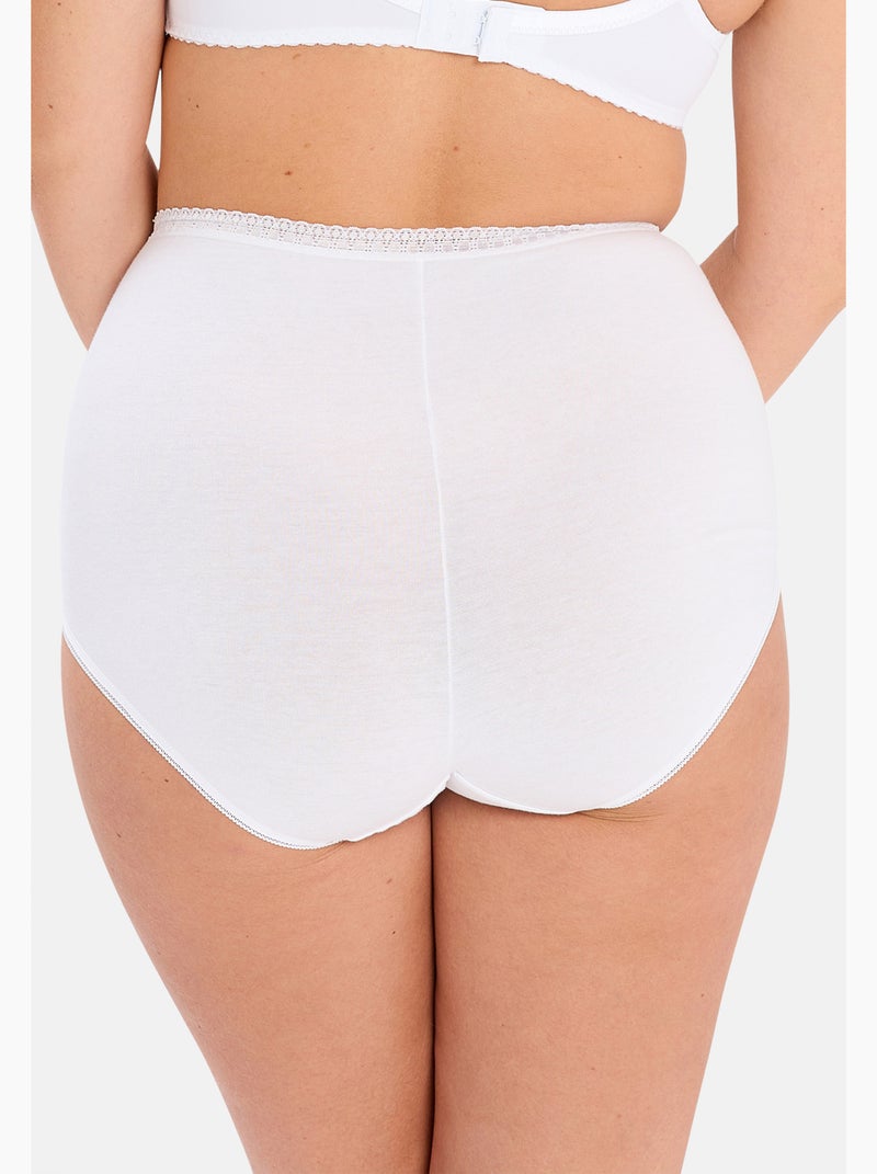 Lot de deux culottes Classique Coton B Sans Complexe Blanc - Kiabi