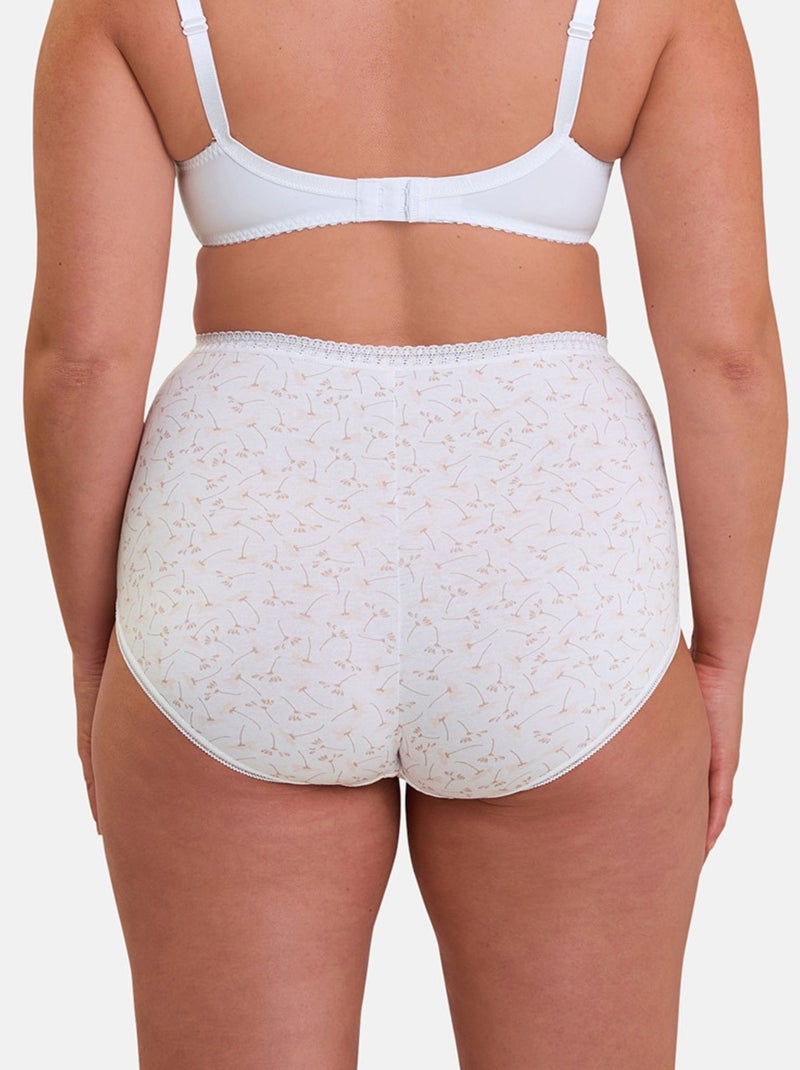 Lot de deux culottes Classique Coton B Sans Complexe Blanc Jaune Blanc - Kiabi