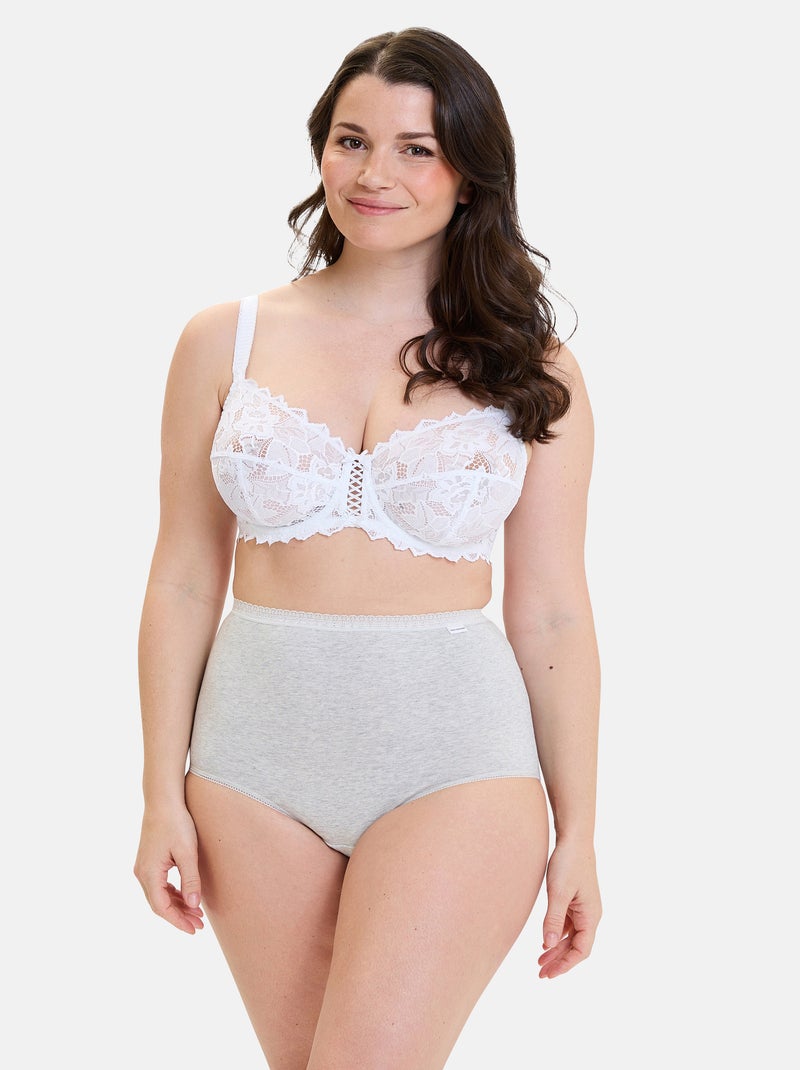 Lot de deux culottes Classique Coton B Sans Complexe Gris chiné - Kiabi