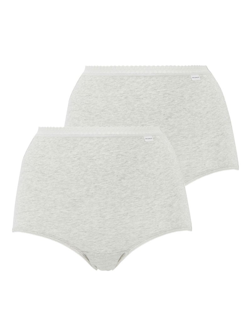 Lot de deux culottes Classique Coton B Sans Complexe Gris chiné - Kiabi