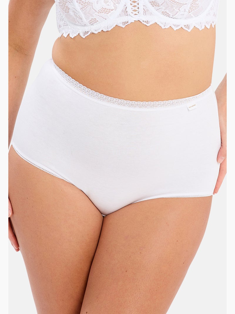 Lot de deux culottes classique coton b sans complexe lingerie Blanc - Kiabi