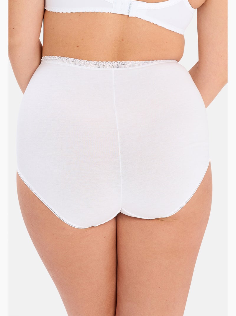 Lot de deux culottes classique coton b sans complexe lingerie Blanc - Kiabi