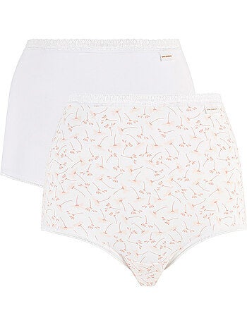 Lot de deux culottes classique coton b sans complexe lingerie