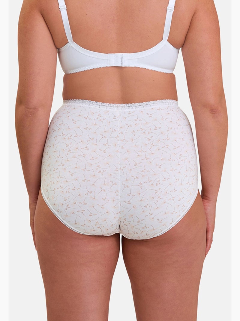Lot de deux culottes classique coton b sans complexe lingerie Blanc Jaune Blanc - Kiabi