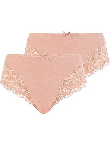 Lot de deux culottes duo douceur coton sans complexe lingerie