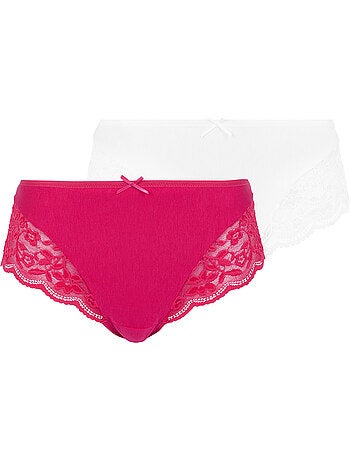 Lot de deux culottes duo douceur coton sans complexe lingerie
