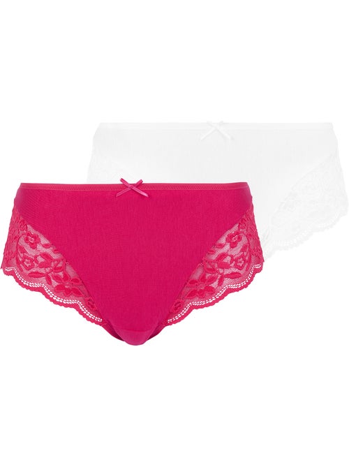 Lot de deux culottes duo douceur coton sans complexe lingerie - Kiabi