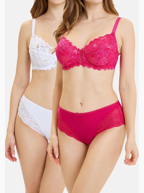 Lot de deux culottes duo douceur coton sans complexe lingerie - Kiabi