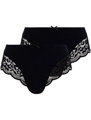 Lot de deux culottes duo douceur coton sans complexe lingerie