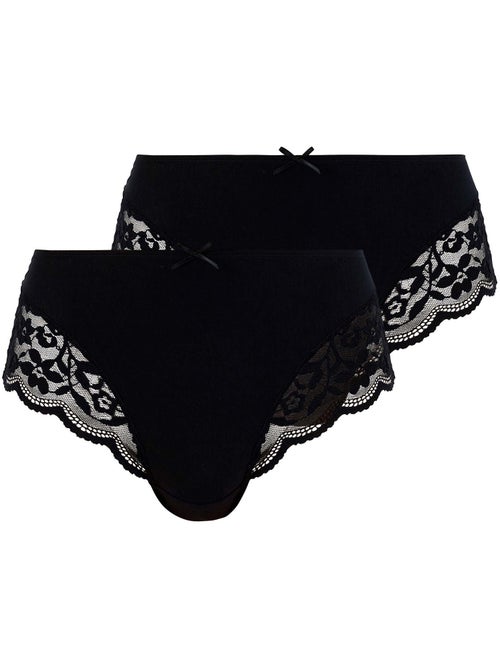 Lot de deux culottes duo douceur coton sans complexe lingerie - Kiabi Lot de deux culottes duo douceur coton sans complexe lingerie - Kiabi