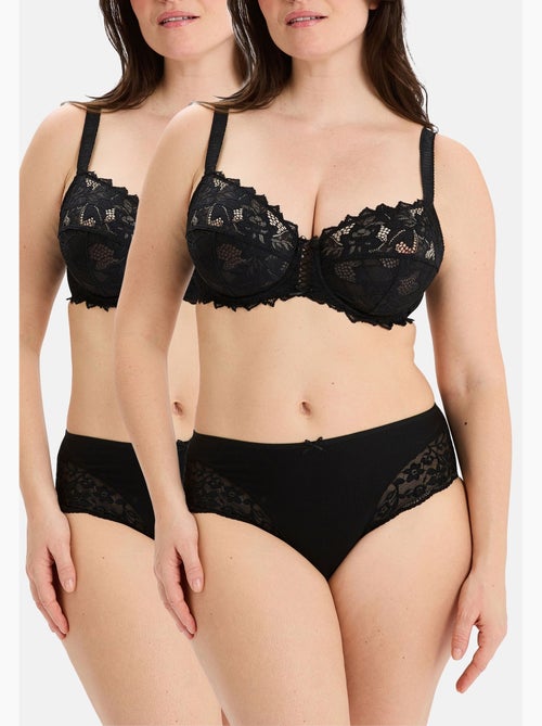 Lot de deux culottes duo douceur coton sans complexe lingerie - Kiabi Lot de deux culottes duo douceur coton sans complexe lingerie - Kiabi