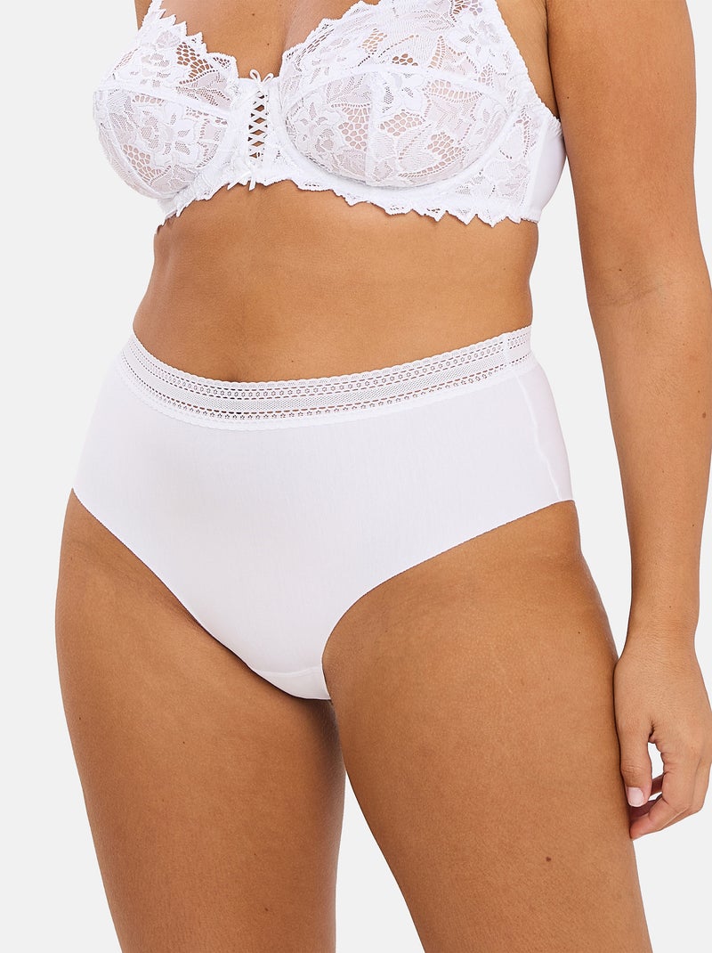 Lot de deux culottes Invisible Coton Sans Complexe Blanc - Kiabi