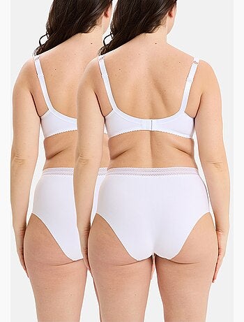 Lot de deux culottes invisible coton sans complexe lingerie