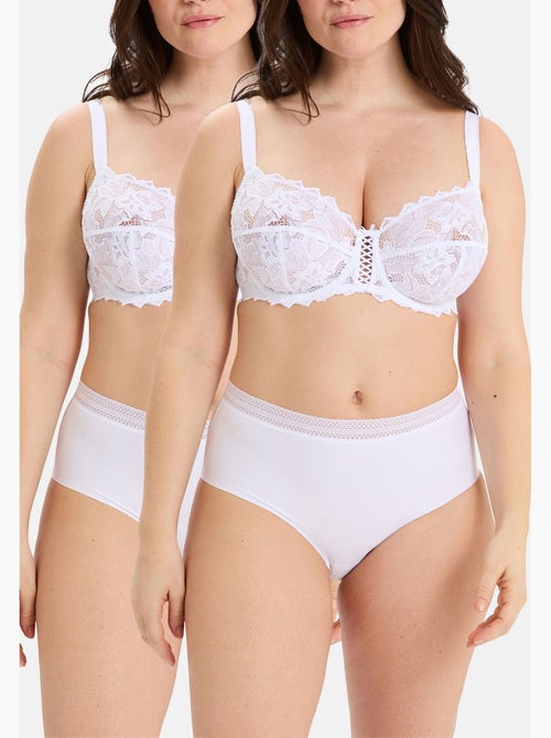 Lot de deux culottes invisible coton sans complexe lingerie - Kiabi Lot de deux culottes invisible coton sans complexe lingerie - Kiabi