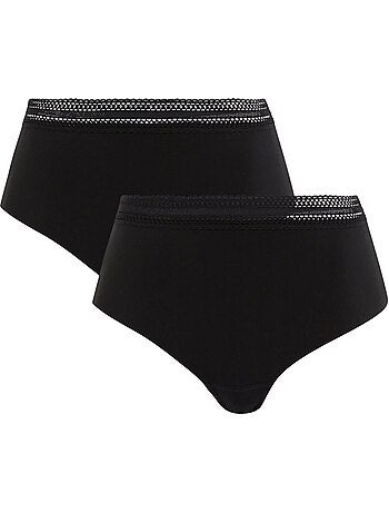 Lot de deux culottes invisible coton sans complexe lingerie
