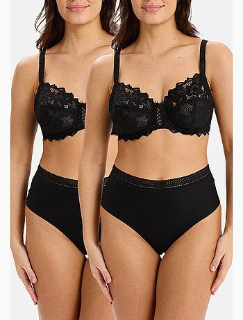 Lot de deux culottes invisible coton sans complexe lingerie