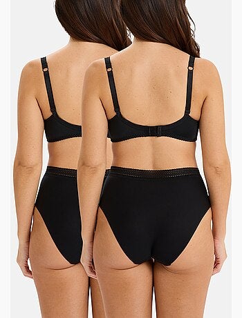 Lot de deux culottes invisible coton sans complexe lingerie