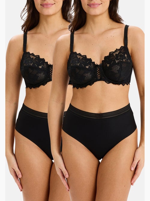 Lot de deux culottes invisible coton sans complexe lingerie - Kiabi Lot de deux culottes invisible coton sans complexe lingerie - Kiabi