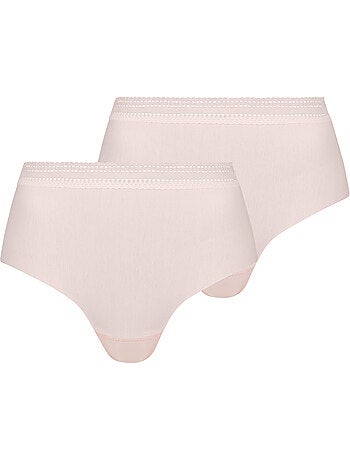 Lot de deux culottes invisible coton sans complexe lingerie