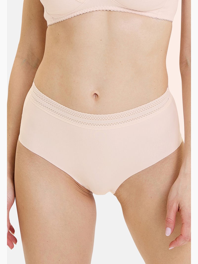 Lot de deux culottes invisible coton sans complexe lingerie Rose pâle - Kiabi