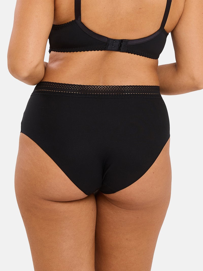 Lot de deux culottes Invisible Coton Sans Complexe Noir - Kiabi
