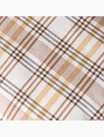 Lot de deux housses de coussin motif tartan, avec fermeture zippée - Gamusi.